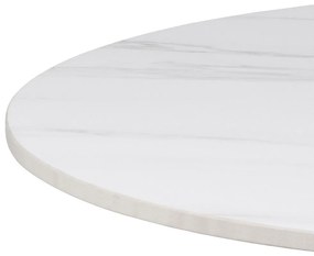 Tavolino rotondo bianco con piano in ceramica ø 60 cm Malta - Actona