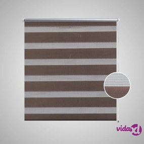 vidaXL Tenda a rullo oscurante zebra 120x175 cm caffé
