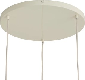Lampada a sospensione retrò beige con paralume in metallo 3 luci - Ophelia