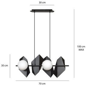 Lampadario a sospensione con filo DRIFTON 4xE14/10W/230V nero
