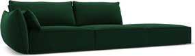 Divano verde scuro con penisola a sinistra con rivestimento in velluto 264 cm Vanda – Mazzini Sofas