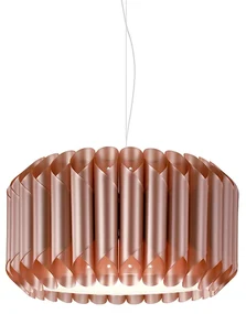 Sospensione Moderna 1 Luce Louise In Polilux Rame D50 Made In Italy