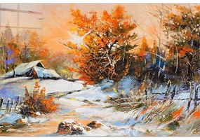 Pittura su vetro 70x50 cm Winter - Wallity