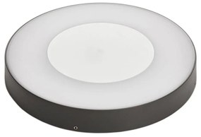 Lucande - Sora LED Rotondo Plafoniera da Esterno con Sensore Grigio Scuro Lucande