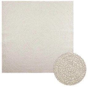 Tappeto Zızur Crema 200x200 Cm Aspetto Iuta Interni Ed Esterni /