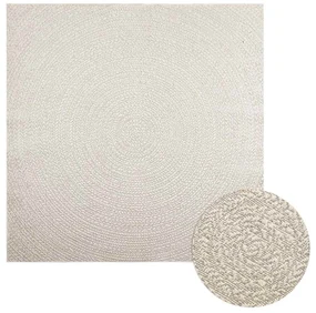 Tappeto Zızur Crema 200x200 Cm Aspetto Iuta Interni Ed Esterni /