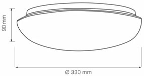 Plafoniera BONIFACY 2xE27/20W/230V diametro 33 cm bianco