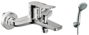 Kamalu - Miscelatore vasca design moderno in ottone lucido | KAM-KANDA CROMO