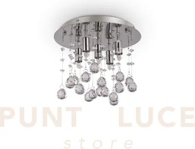 Moonlight lampadario a soffitto cromo e cristallo 5 luci attacco g9...