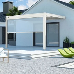 Tenda laterale manuale 4M per pergole Ombréa S2 - Bianco