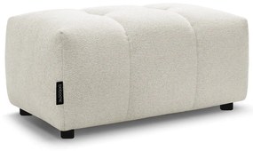 Poggiapiedi bianco con rivestimento in ciniglia Roxelane – Bobochic Paris