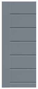 Pannello per porta d'ingresso P076 pellicolato pvc grigio L 92 x H 210.5 cm, Sp 6 mm apertura destra