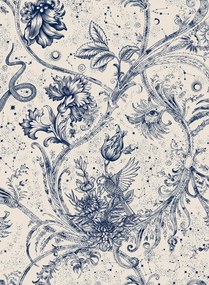Coordonne Tapete Neo-Mithology - Blue