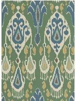 GP & J Baker Carta da parati Ikat Bokhara - Emerald