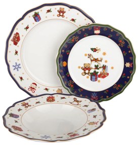 Set 3 pezzi posto tavola regali Natale in porcellana
