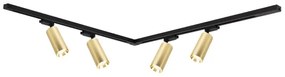 Faretto per sistema a binario MICA 4xGU10/10W/230V oro/nero