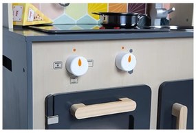 Janod - Cucina in legno con piano cottura a LED MOZAIC 2xLR6