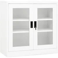 Armadio per Ufficio Bianco 90x40x90 cm in Acciaio 335930