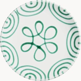 Piatto da dessert fatto a mano Green Flamed Cup