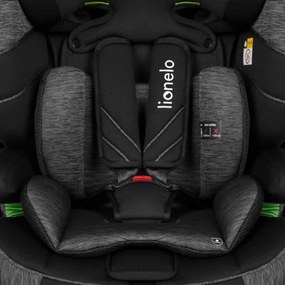Lionelo - Seggiolino auto LEVI ONE i-Dimensioni 76-150 cm nero/grigio