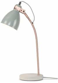 Lampada da tavolo grigia con paralume in metallo (altezza 50 cm) Denver - it's about RoMi
