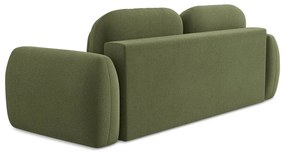 Divano verde allungabile/con contenitore con rivestimento in bouclé 266 cm Pele – Makamii