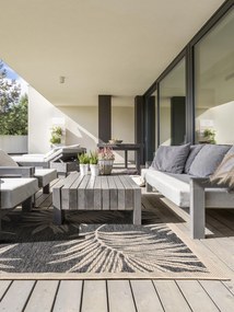 benuta Nest Tappeto per interno ed esterno River Azzuro 100x150 cm - Tappeto outdoor per balcone, terrazzo e giardino