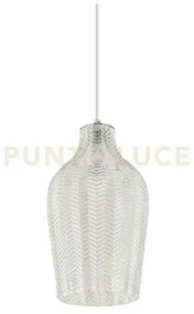 Sospensione iris 1 luce diffusore vetro trasparente senza base