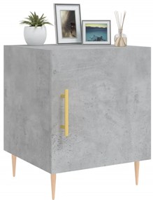 Comodini 2 pz Grigio Cemento 40x40x50 cm in Legno Multistrato