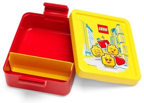 Scatola per snack rossa con coperchio giallo Iconic - LEGO®