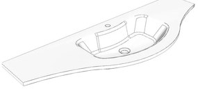 Lavabo a incasso rettangolare Jolly H 20 cm in resina bianco