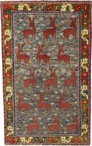 Gabbeh Tappeto persiano 110x170 Nero (Iran) Annodato A Mano
