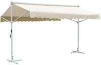 Tenda Parasole con Piedistallo 500x300 cm Crema 145883