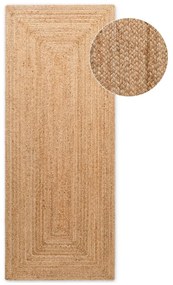 Passatoia di colore naturale in iuta reversibile e tessuta a mano 80x200 cm Sharmila Natural Brown – Hanse Home