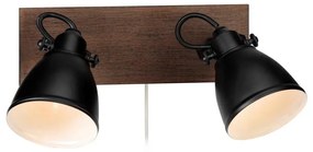 Markslöjd 108213 - Faretto da parete NATIVE 2xE14/18W/230V nero/marrone