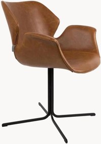 Set di 2 poltrone in similpelle con struttura in metallo Nikki