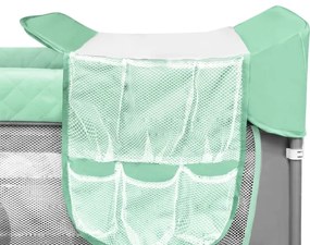 Lionelo - Lettino da viaggio FLOWER Turchese