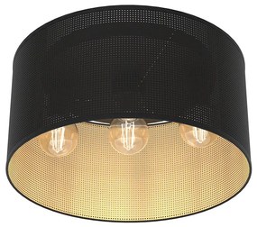 Lampadario a plafone LOFT SHADE 3xE27/60W/230V nero/oro