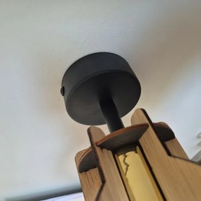 Lampadario a plafone LANDO 1xE27/15W/230V quercia