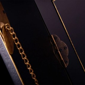 Cassettiera bassa nera 130x50,5 cm Oriente - Ixia