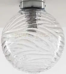 Plafoniera nereide trasparente 1 luce attacco e27 30x30cm in vetro ...