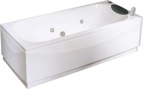 Vasca idromassaggio rettangolare Egeria destra,bianco ,150x70 cm, 18 bocchette,