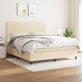 Giroletto A Molle Con Materasso Crema 160x200 Cm İn Tessuto /