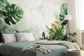 Carta da parati – Monstera acquerello