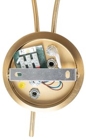 Applique moderna oro 2 luci con vetro fumé - ATHENAS