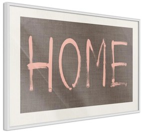 Poster  Simply Home (Pink)  Cornice Quadri Cornice nera con pass-partout, Larghezza x Altezza Home decor 90x60