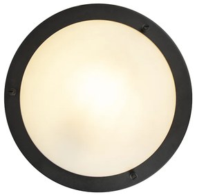 Lampada da soffitto intelligente nera 31 cm incl. WiFi A60 IP44 - Yuma