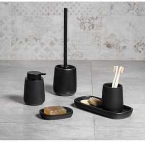 Aqualine - Porta spazzolino NERO ceramiche/nero