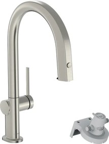 Miscelatore Con Bocca Erogazione Estraibile 1jet e Sistema Di Filtraggio 210 acciaio Inox Hansgrohe Aqittura M91