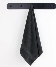 Set di asciugamani per viso e corpo tipo terry grigio scuro in cotone 4 pz Marina – Restilo